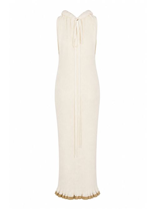 Abito lungo in maglia di viscosa plissé ALBERTA FERRETTI | M0489 01032002